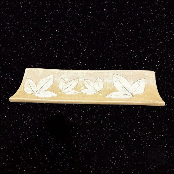 Cracker Tray Platter by Country Originals Oak Leaf Design Pottery Colombia 14”L - Picture 8 of 12